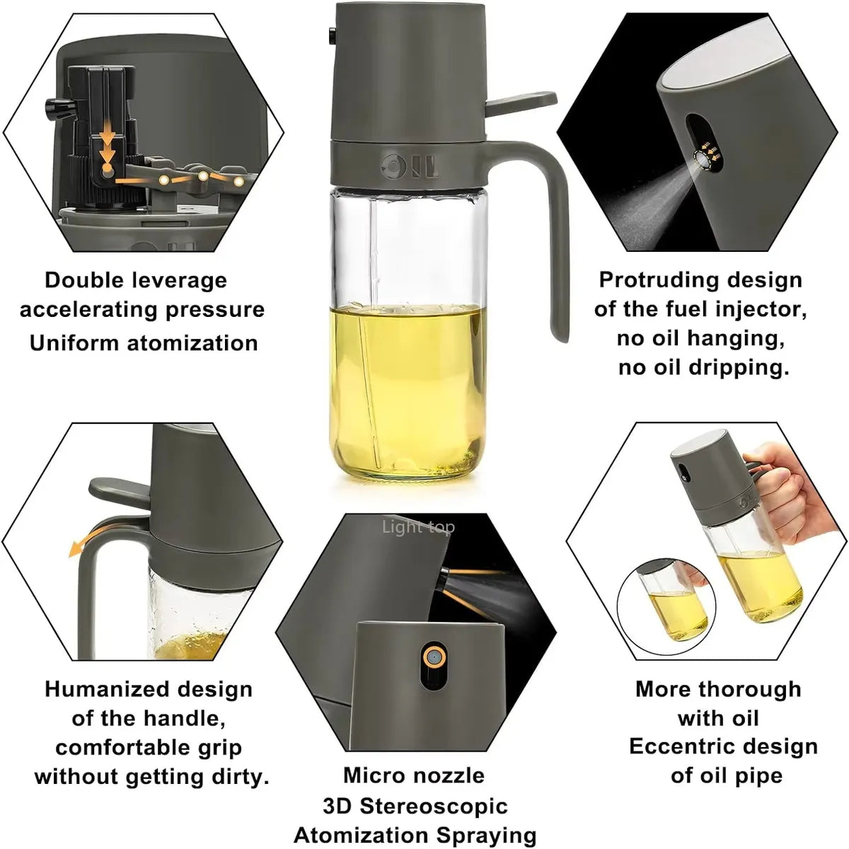 Kitchen Glass Oil Sprayer Bottle